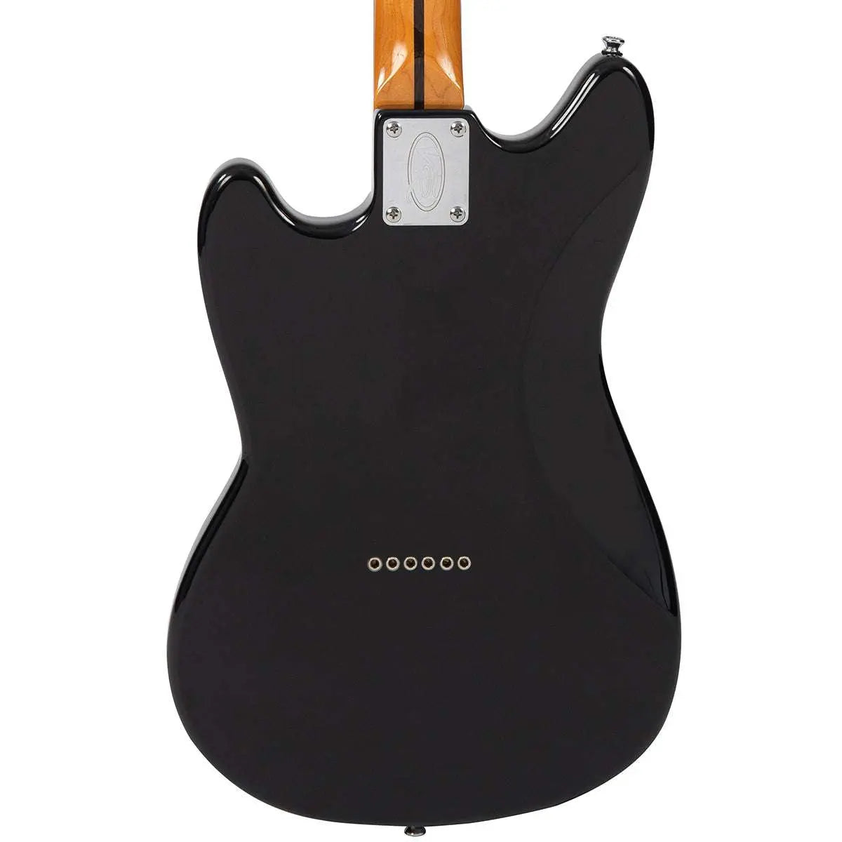 Vintage REVO Series 'Colt HH Twin Hardtail' Electric Guitar ~ Boulevard Black - Richards Guitars Of Stratford Upon Avon