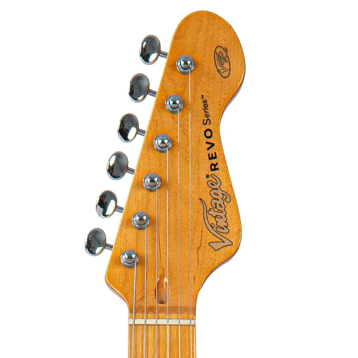 Vintage REVO Series 'Colt HH Twin Hardtail' Guitar ~ Metallic Sherwood Green - Richards Guitars Of Stratford Upon Avon