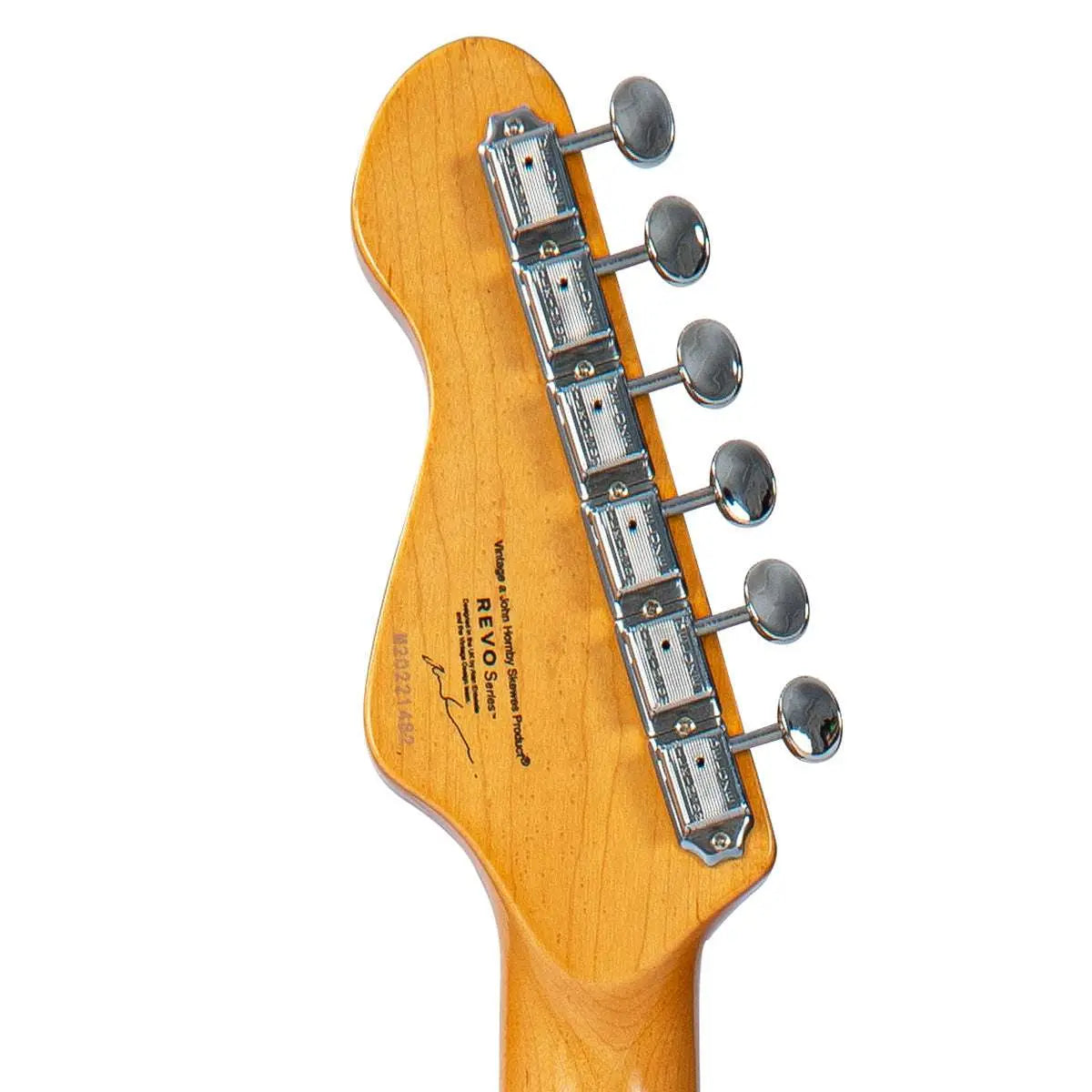 Vintage REVO Series 'Colt HH Twin Hardtail' Guitar ~ Metallic Sherwood Green - Richards Guitars Of Stratford Upon Avon