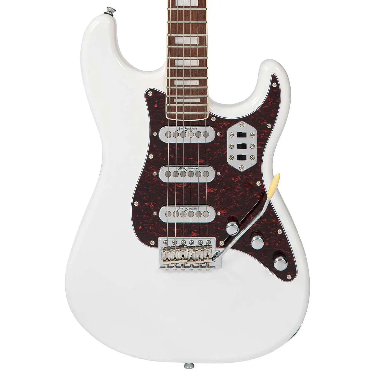 Vintage REVO Series 'Deluxe' Guitar ~ Arctic White - Richards Guitars Of Stratford Upon Avon