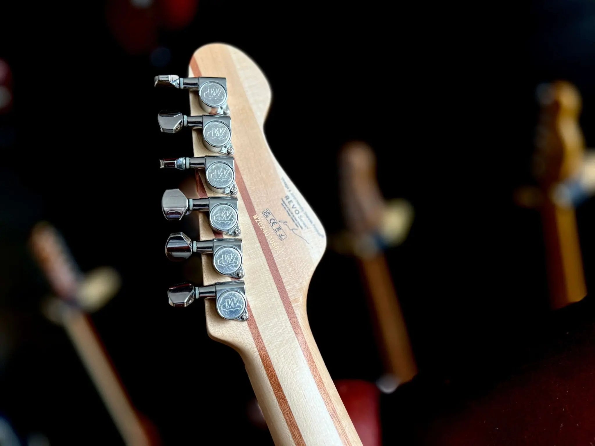 Vintage REVO Series 'Integra' Electric Guitar ~ Satin Natural - Richards Guitars Of Stratford Upon Avon