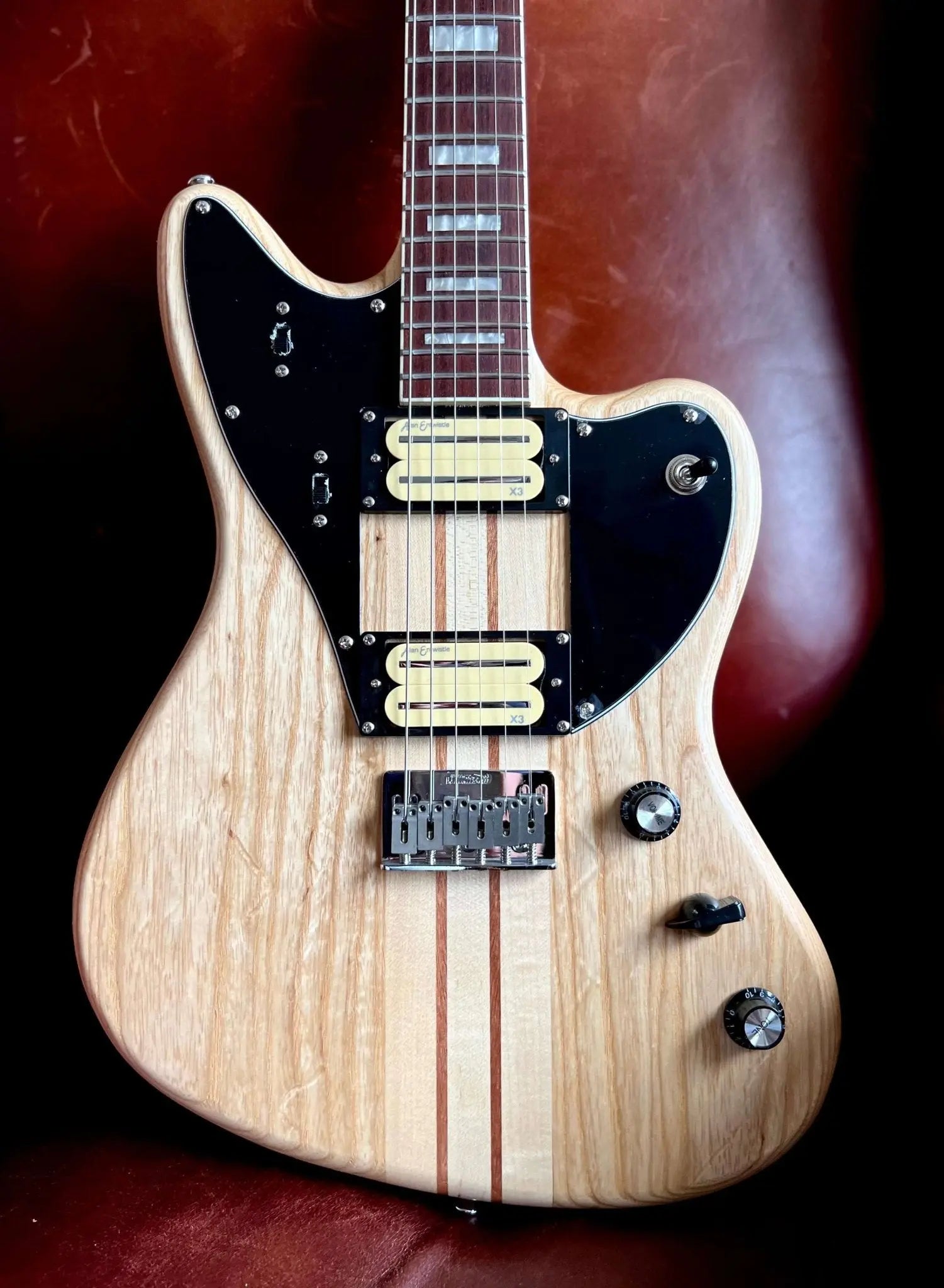 Vintage REVO Series 'Integra' Electric Guitar ~ Satin Natural - Richards Guitars Of Stratford Upon Avon