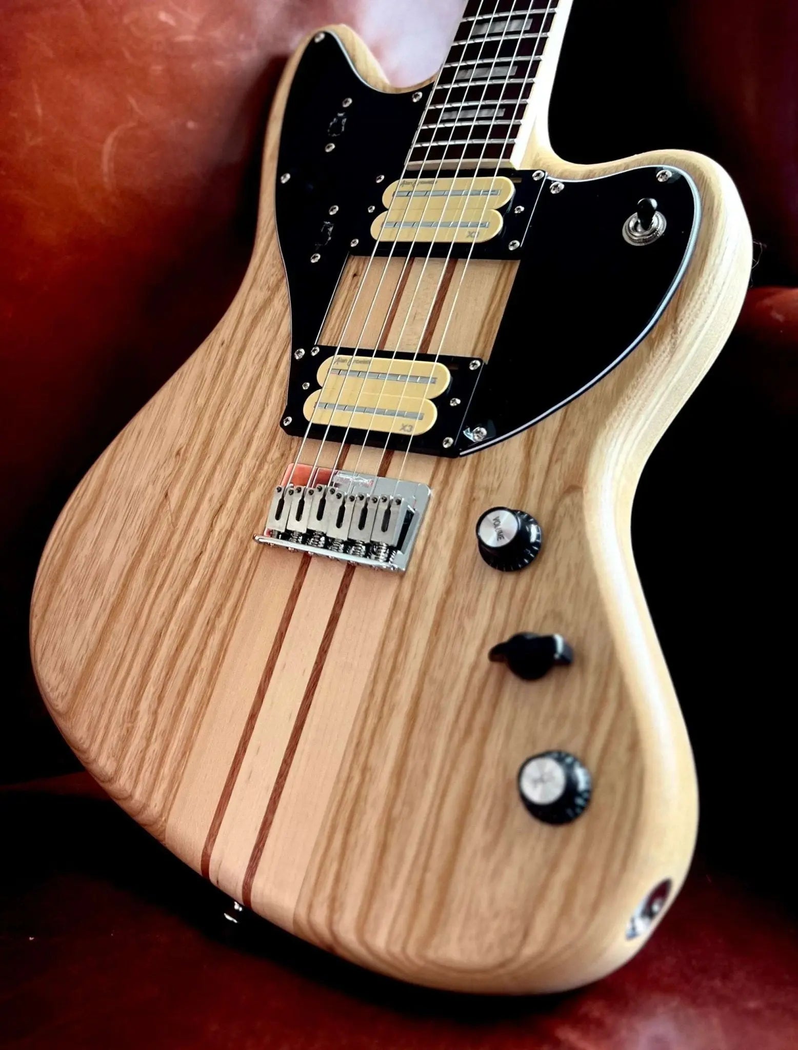 Vintage REVO Series 'Integra' Electric Guitar ~ Satin Natural - Richards Guitars Of Stratford Upon Avon
