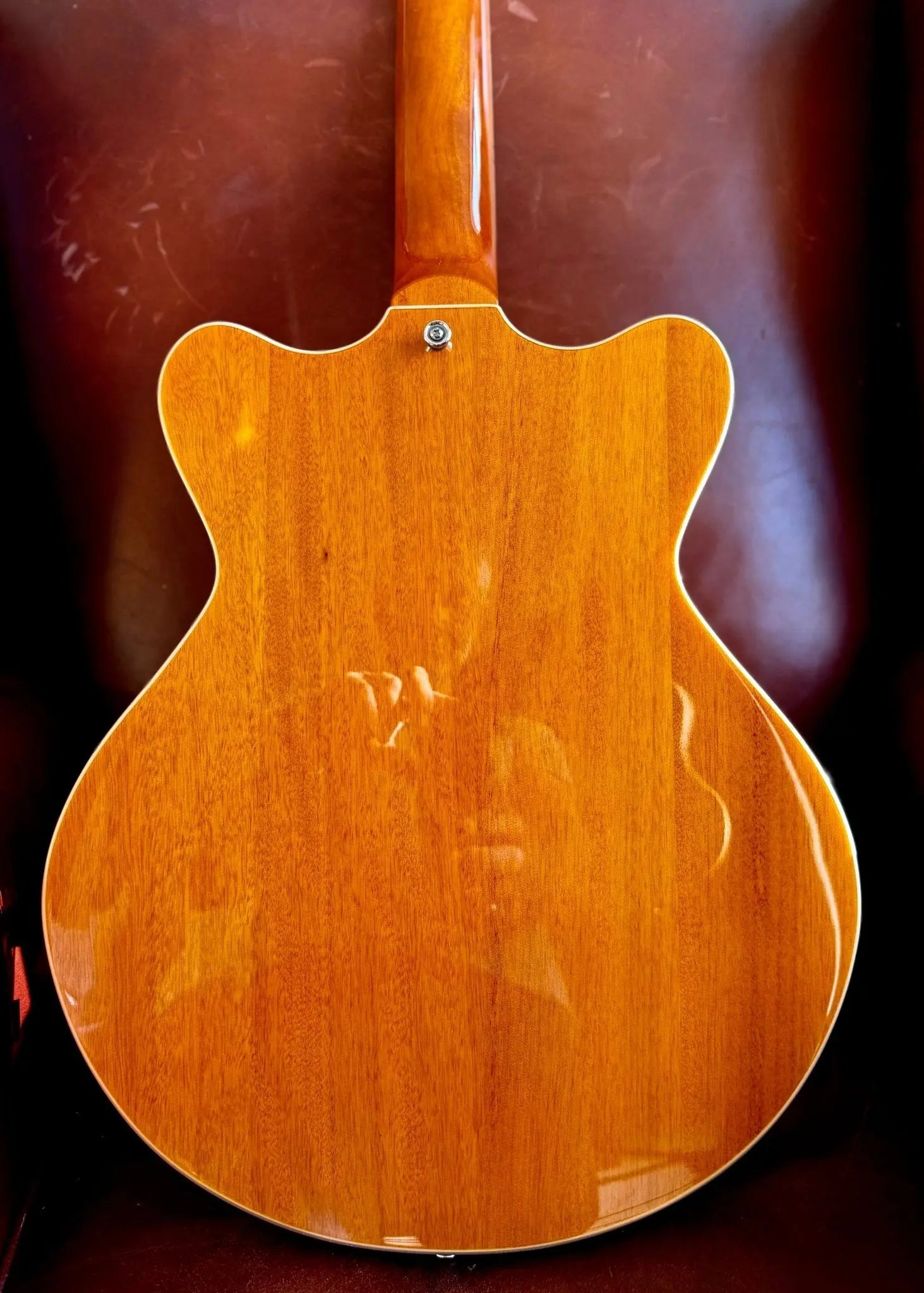 Vintage REVO Series 'Superthin' Electric Guitar ~ Amberburst - Richards Guitars Of Stratford Upon Avon