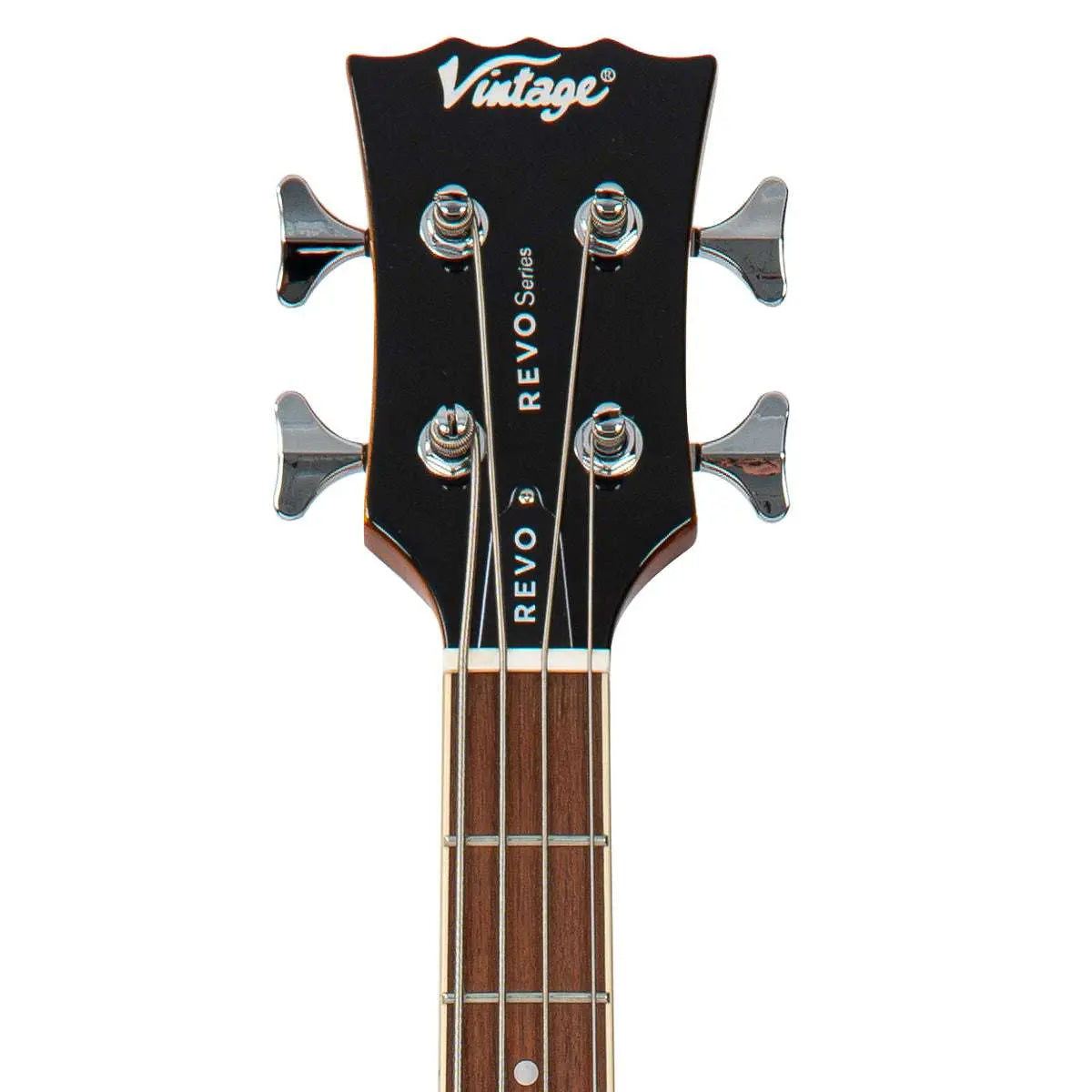 Vintage REVO Series 'Supreme' Semi Acoustic Bass ~ Natural - Richards Guitars Of Stratford Upon Avon