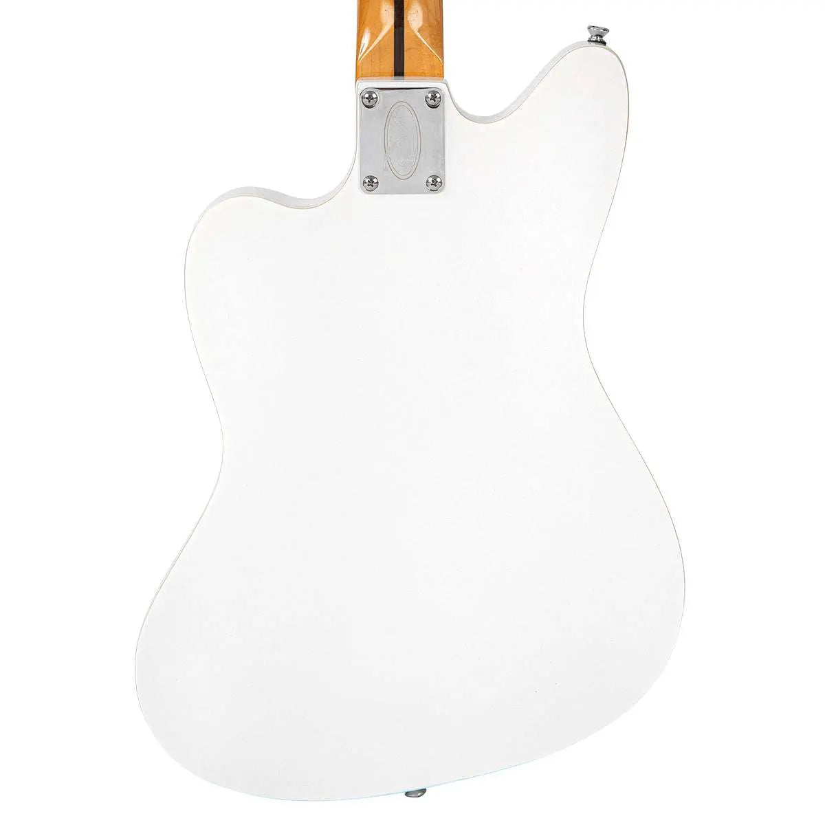 Vintage REVO Series 'Surfmaster Thinline' Twin Electric Guitar ~ Arctic White - Richards Guitars Of Stratford Upon Avon