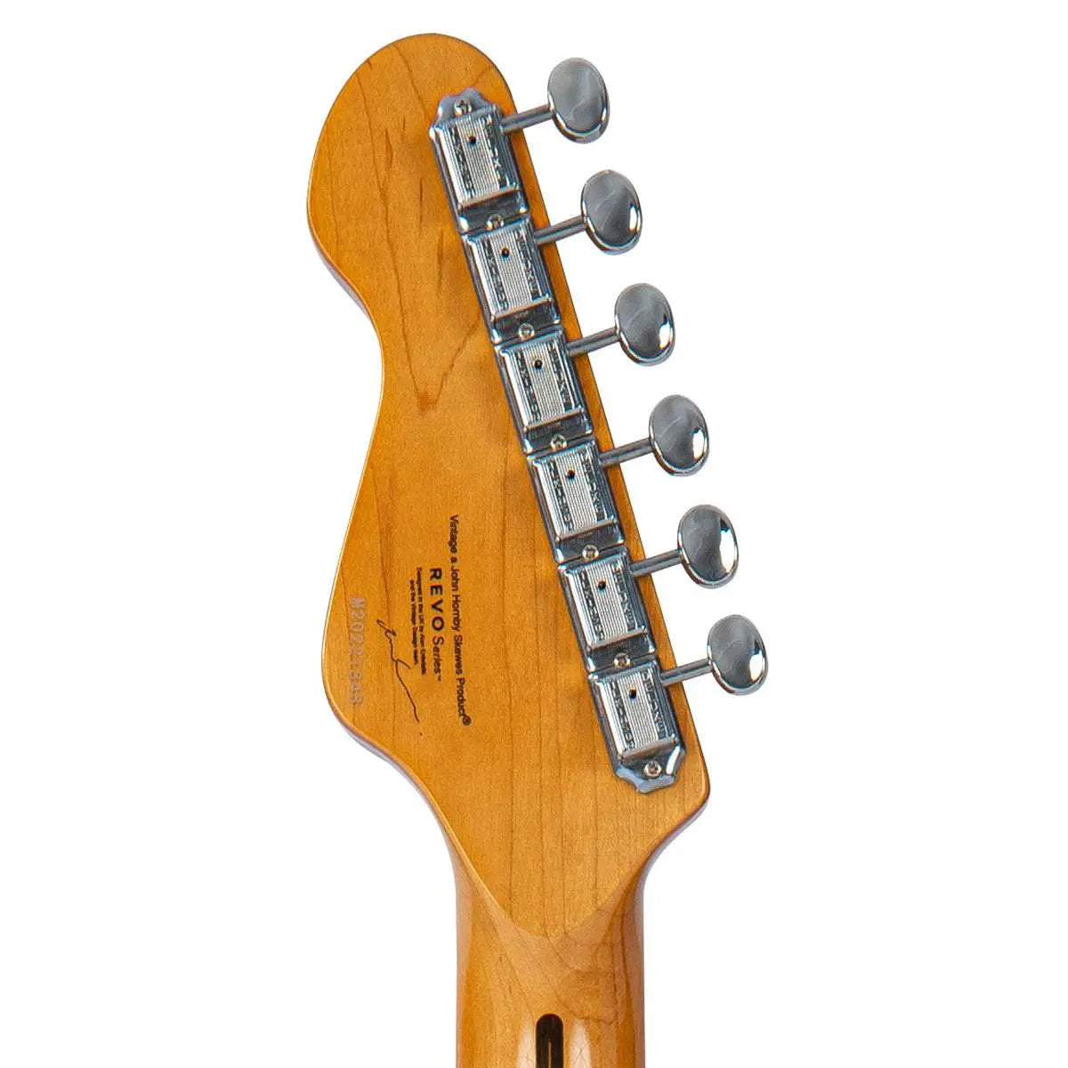 Vintage REVO Series 'Surfmaster Thinline' Twin Electric Guitar ~ Arctic White - Richards Guitars Of Stratford Upon Avon