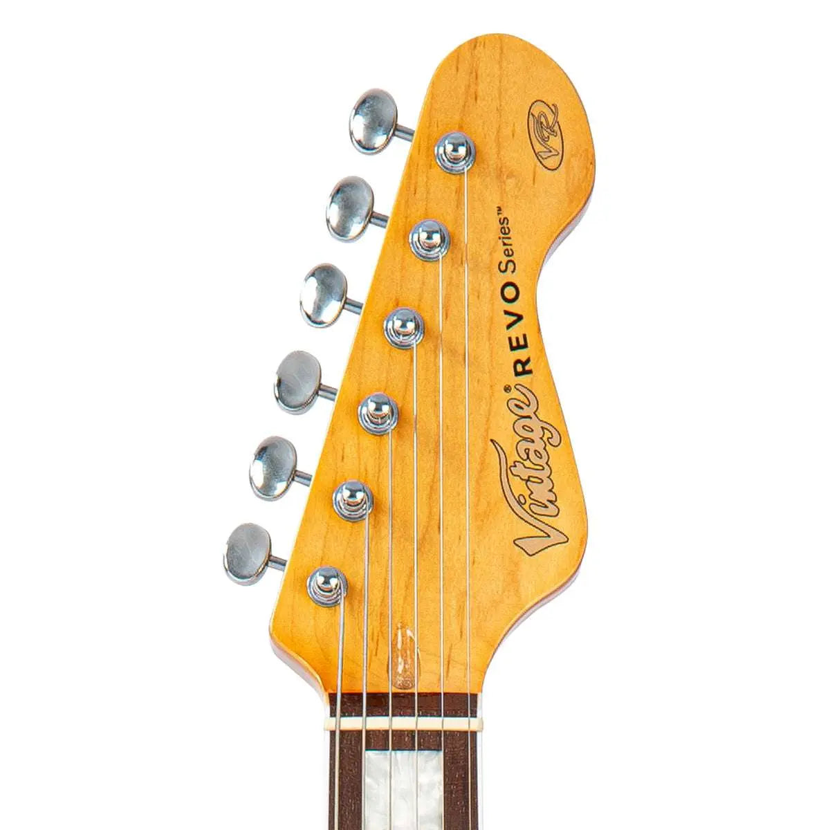 Vintage REVO Series VRS652GB Surfmaster Thinline' Twin Electric Guitar ~ Greenburst - Richards Guitars Of Stratford Upon Avon