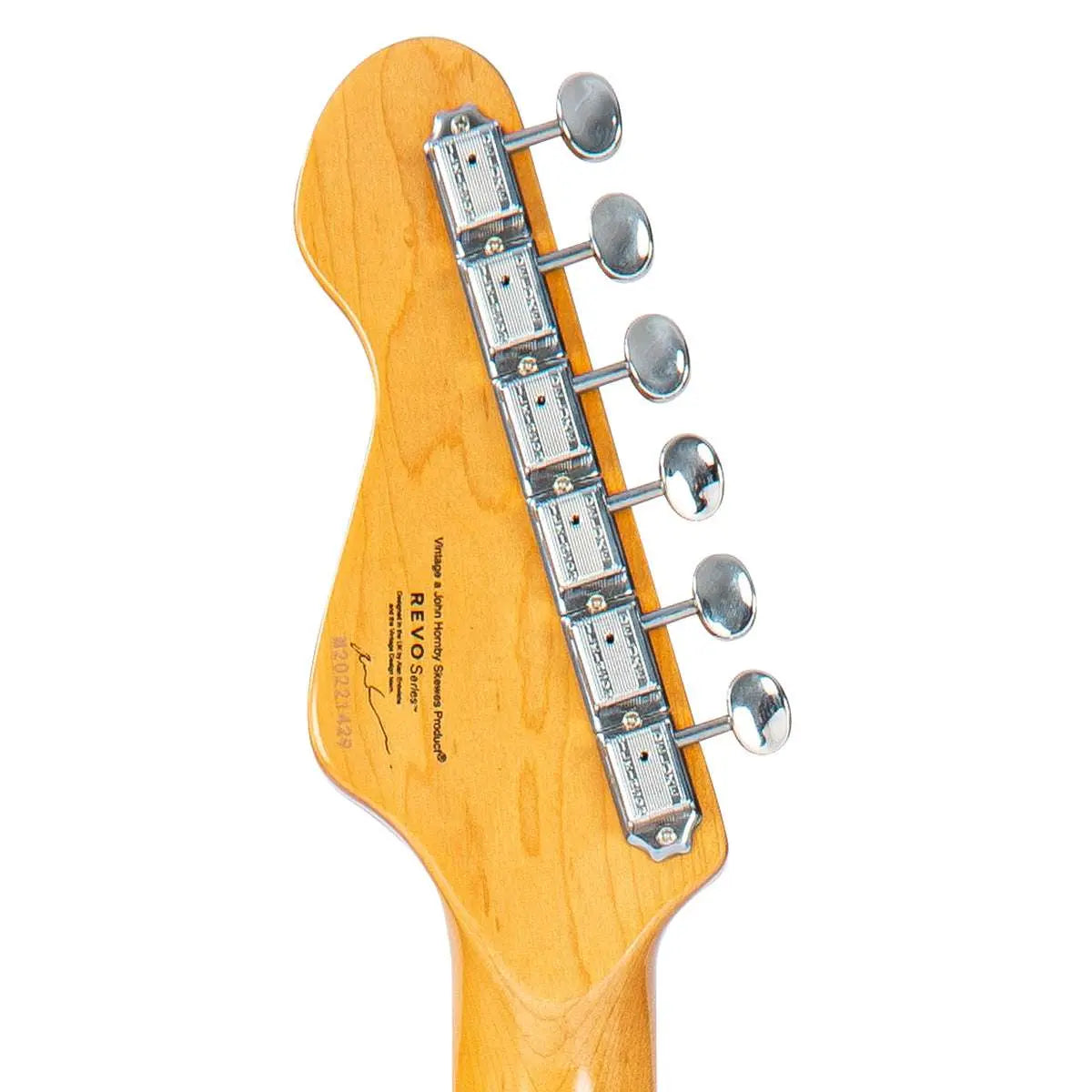 Vintage REVO Series VRS652GB Surfmaster Thinline' Twin Electric Guitar ~ Greenburst - Richards Guitars Of Stratford Upon Avon