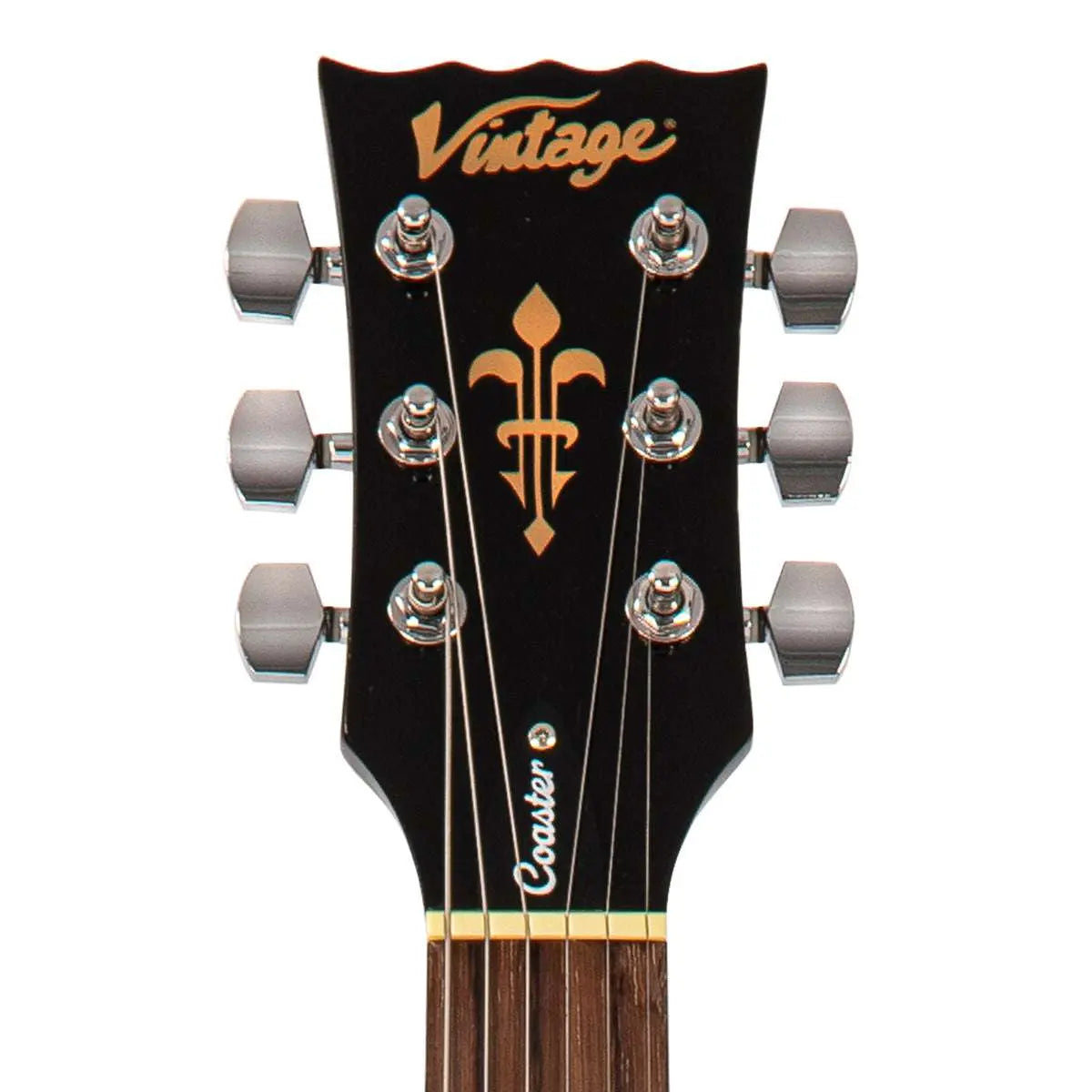 Vintage V10 Coaster Series Electric Guitar ~ Boulevard Black - Richards Guitars Of Stratford Upon Avon
