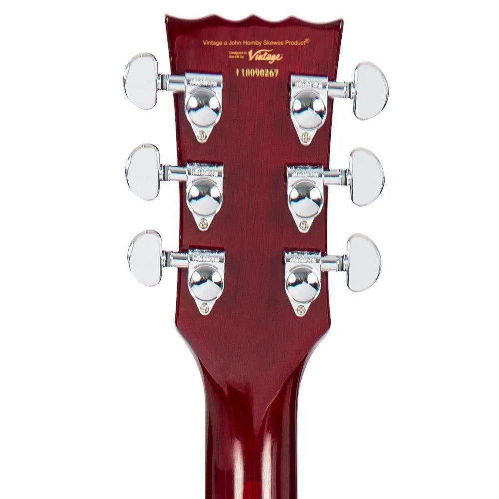 Vintage V1003CSB ReIssued 3 Pickup Electric Guitar ~ Cherry Sunburst - Richards Guitars Of Stratford Upon Avon