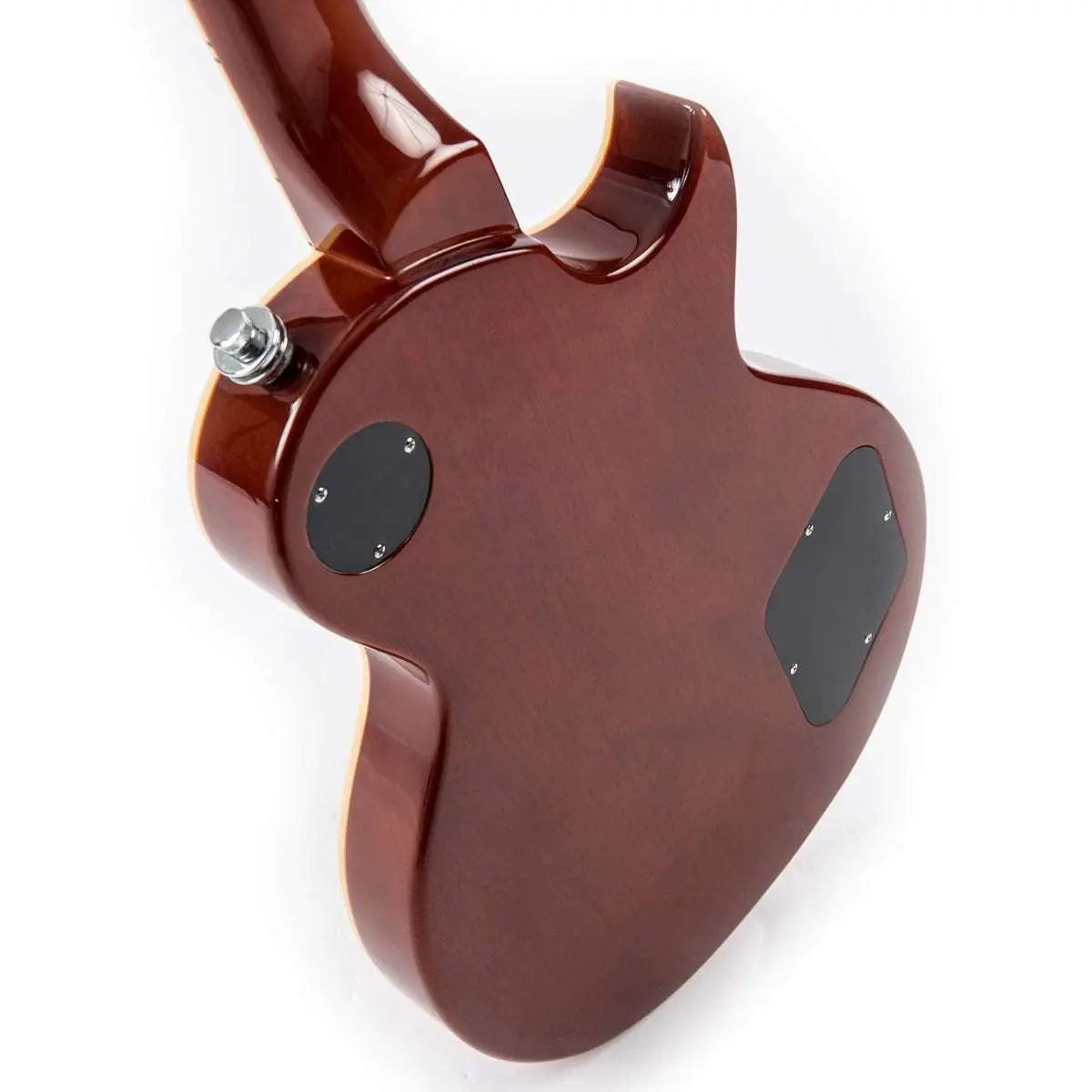 Vintage V100AFD Reissued Electric Guitar ~ Left Hand Flamed Amber - Richards Guitars Of Stratford Upon Avon