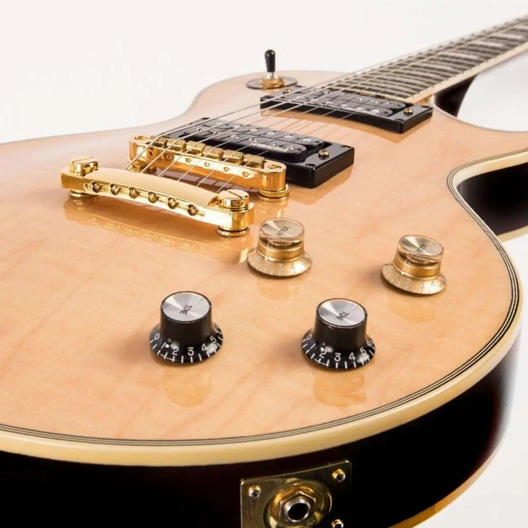 Vintage V100MP With Solid Carved Maple Cap - Richards Guitars Of Stratford Upon Avon