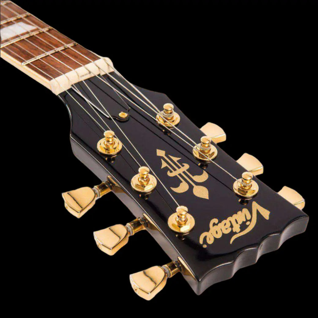 Vintage V100MP With Solid Carved Maple Cap - Richards Guitars Of Stratford Upon Avon