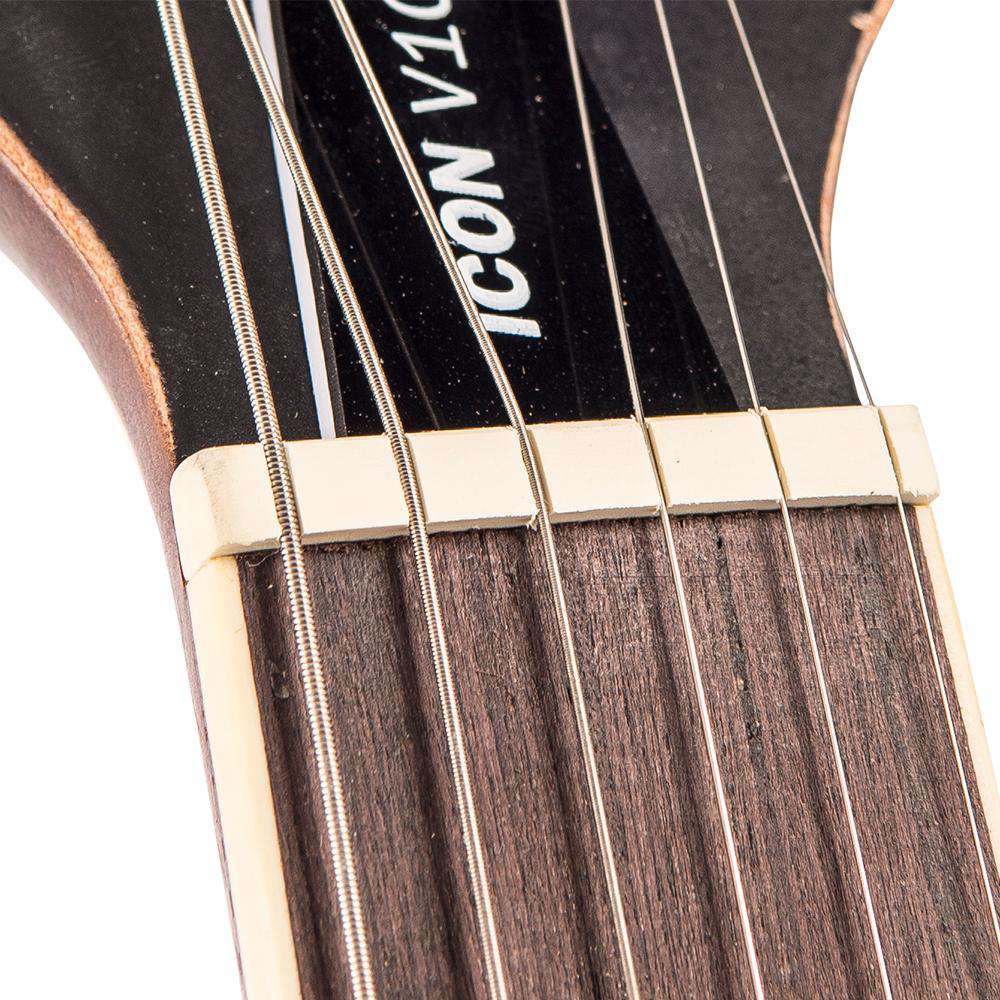 Vintage V100MRTSB ICON Electric Guitar ~ Distressed Tobacco Sunburst - Richards Guitars Of Stratford Upon Avon