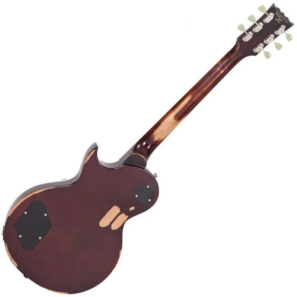 Vintage V100MRTSB ICON Electric Guitar ~ Distressed Tobacco Sunburst - Richards Guitars Of Stratford Upon Avon