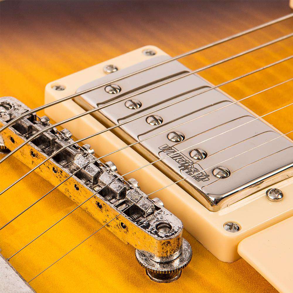 Vintage V100MRTSB ICON Electric Guitar ~ Distressed Tobacco Sunburst - Richards Guitars Of Stratford Upon Avon