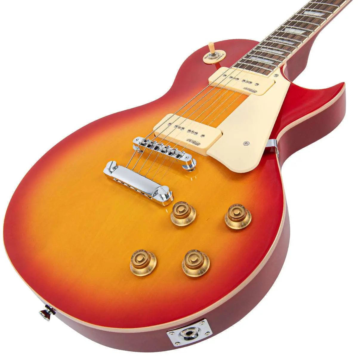 Vintage V100PCS ReIssued Electric Guitar ~ Cherry Sunburst - Richards Guitars Of Stratford Upon Avon