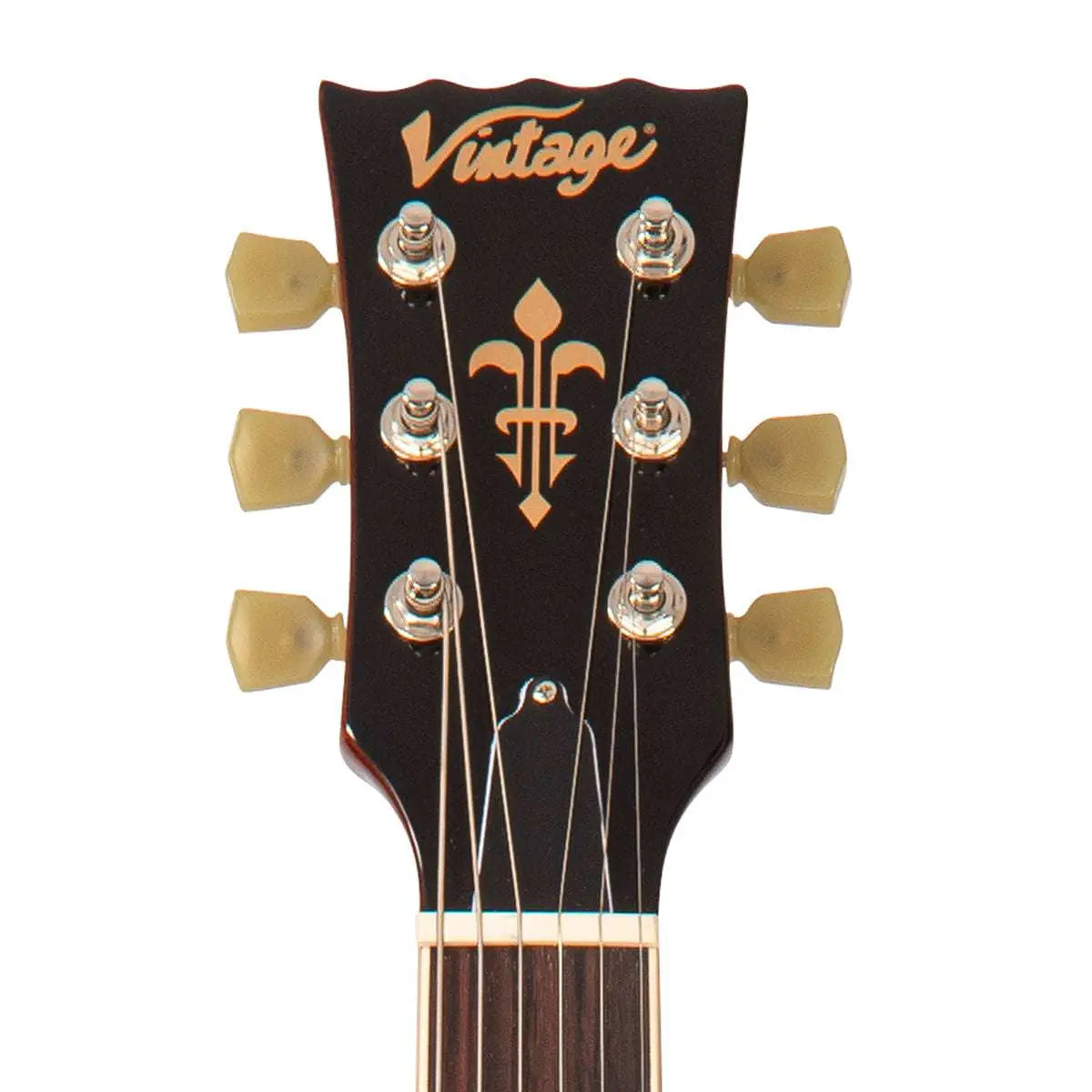 Vintage V100PMH ReIssued Electric Guitar ~ Natural Mahogany - Richards Guitars Of Stratford Upon Avon