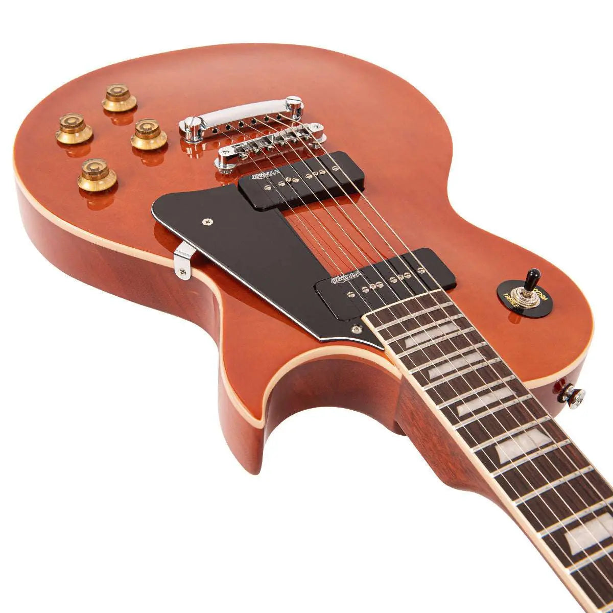 Vintage V100PMH ReIssued Electric Guitar ~ Natural Mahogany - Richards Guitars Of Stratford Upon Avon