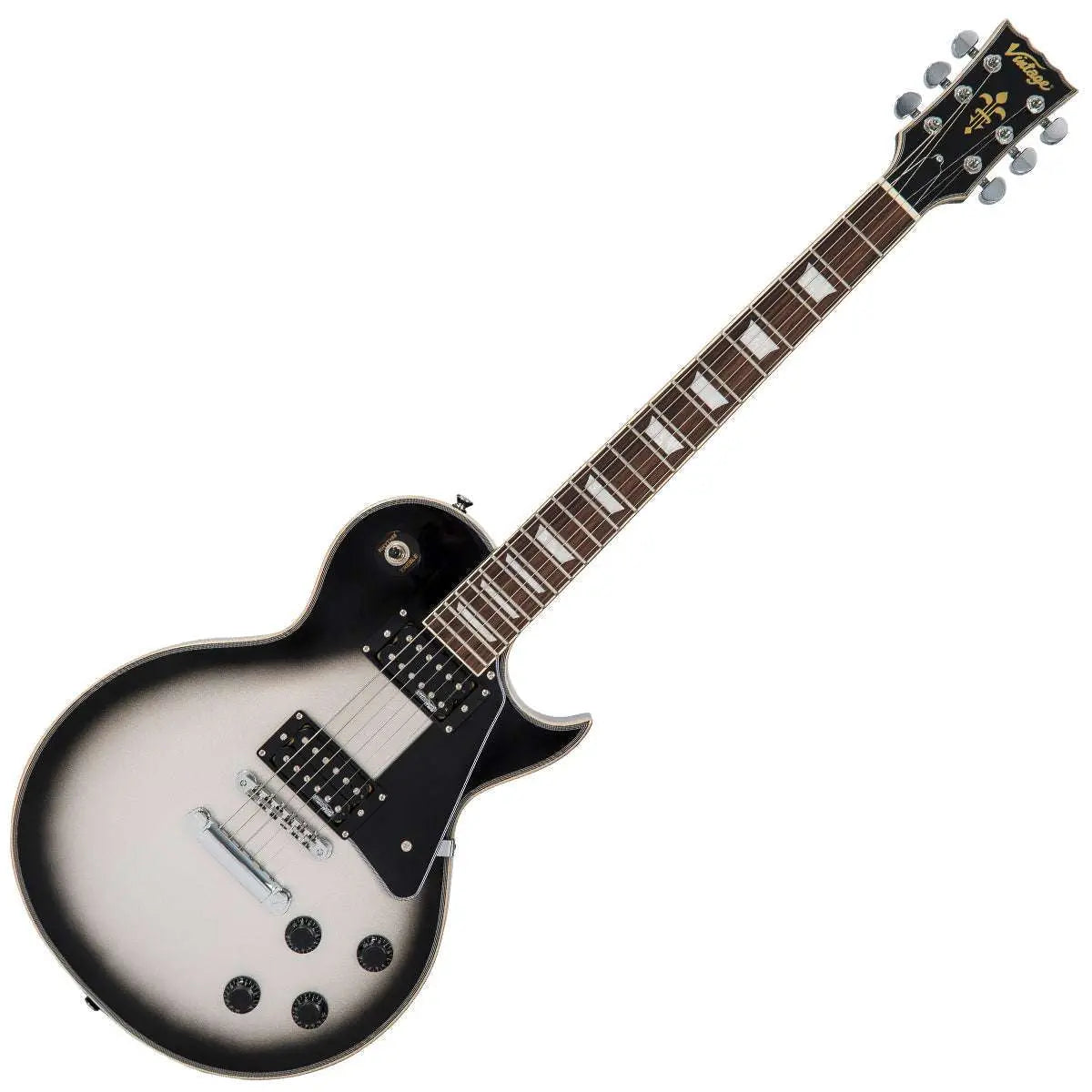 Vintage V100SVR ReIssued Electric Guitar ~ Silverburst - Richards Guitars Of Stratford Upon Avon