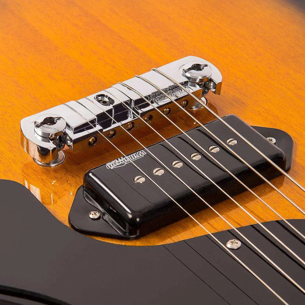 Vintage V120TB ReIssued Electric Guitar ~ Two Tone Sunburst - Richards Guitars Of Stratford Upon Avon