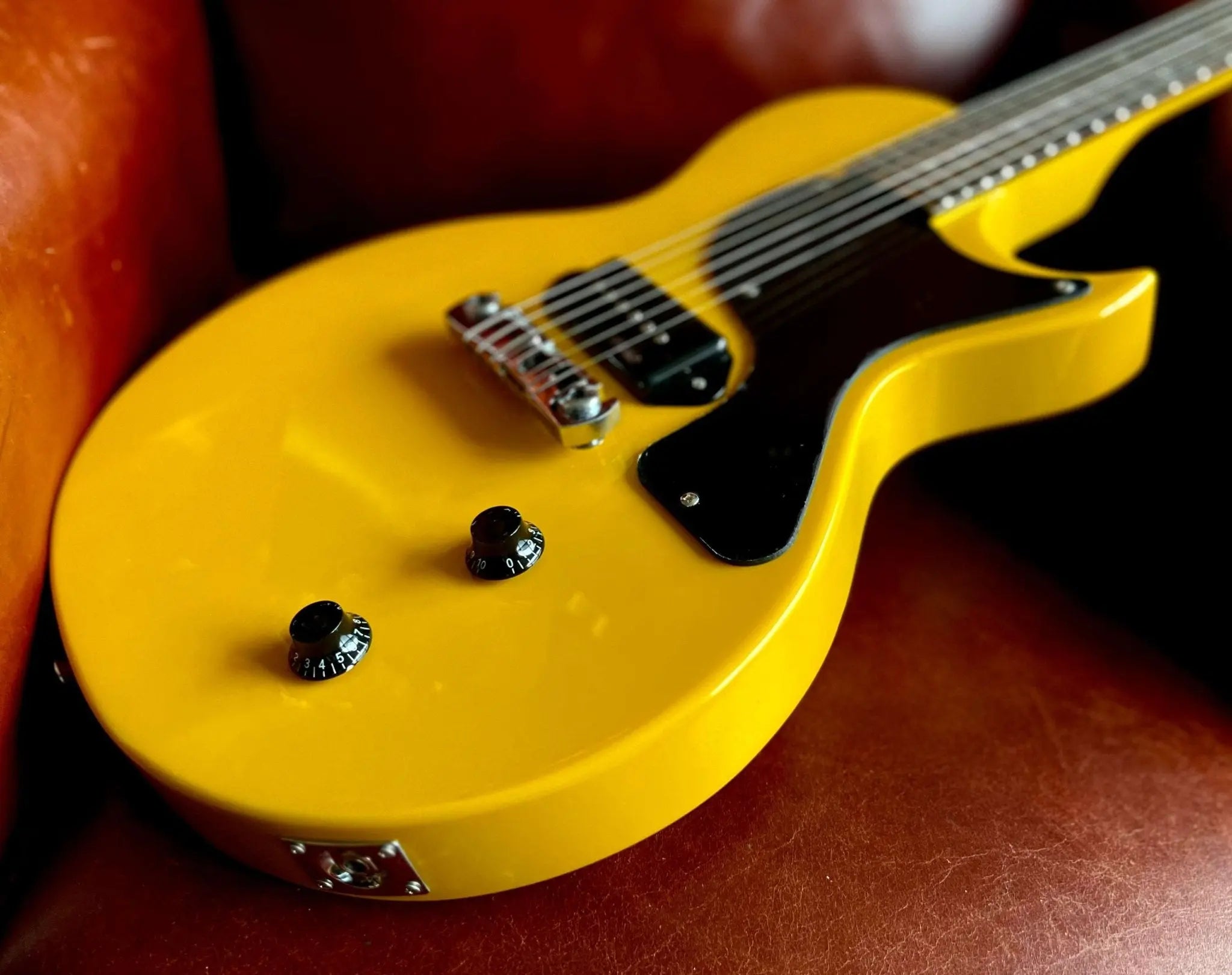 Vintage V120TVY ReIssued Electric Guitar ~ TV Yellow - Richards Guitars Of Stratford Upon Avon