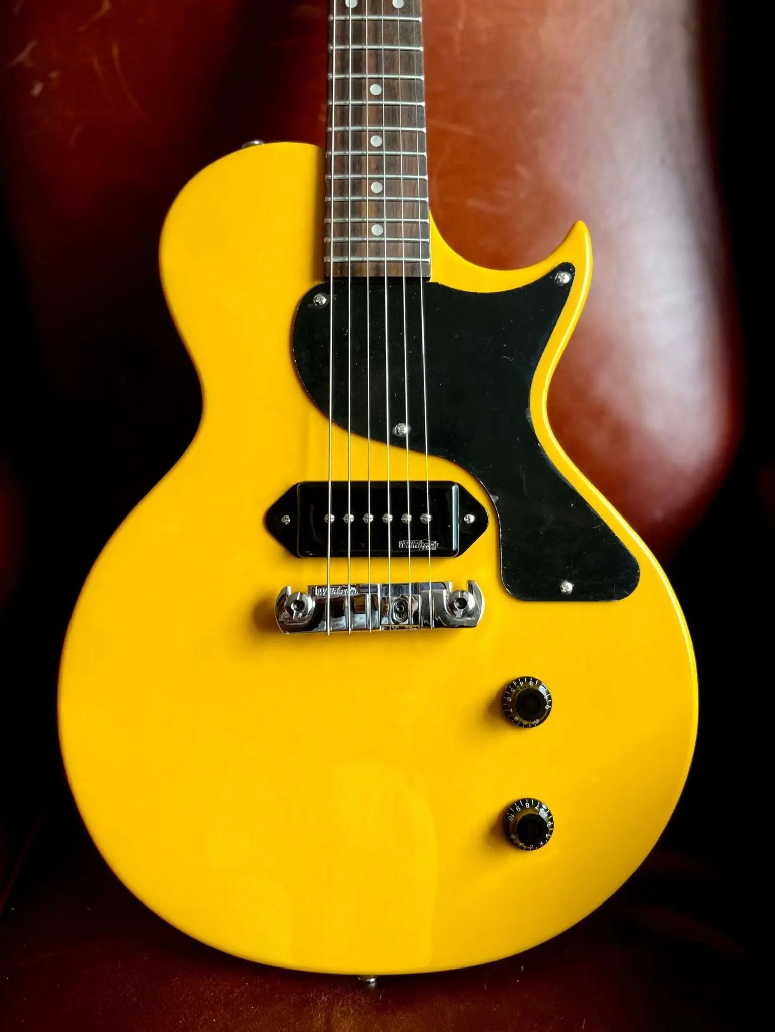Vintage V120TVY ReIssued Electric Guitar ~ TV Yellow - Richards Guitars Of Stratford Upon Avon