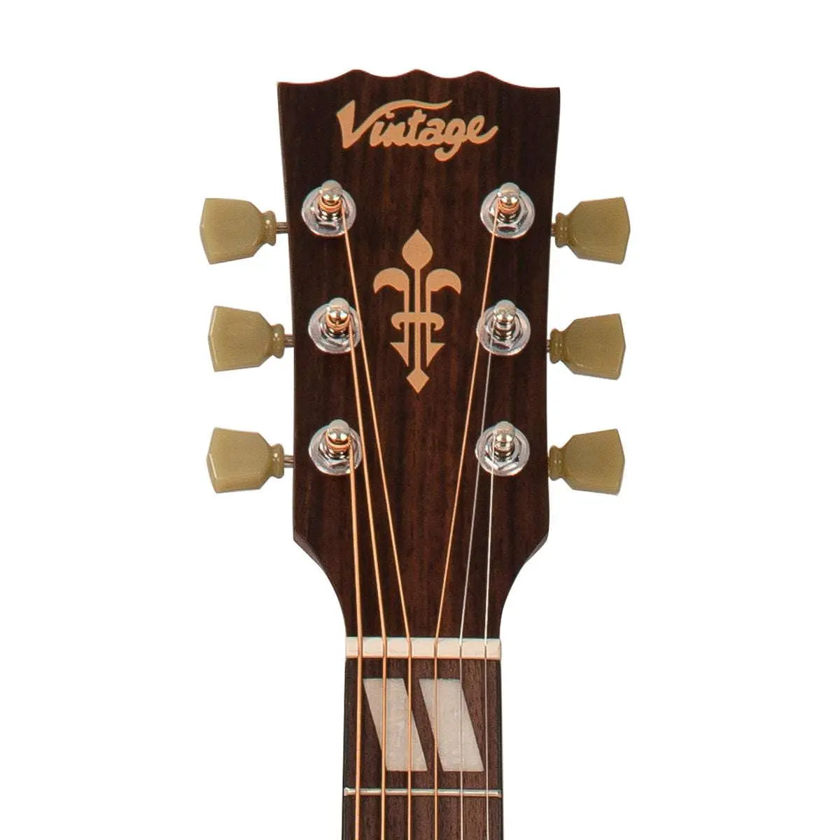 Vintage V180VSB Historic Series 'Parlour' Acoustic Guitar ~ Vintage Sunburst - Richards Guitars Of Stratford Upon Avon