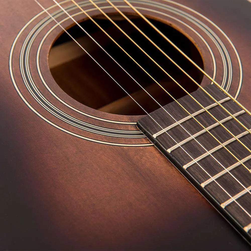 Vintage V300 Acoustic Folk Guitar ~ Antiqued - Richards Guitars Of Stratford Upon Avon