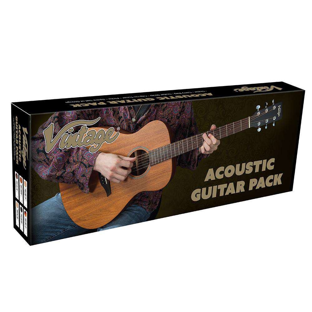 Vintage V300 Acoustic Folk Guitar ~ Vintage Sunburst - Richards Guitars Of Stratford Upon Avon