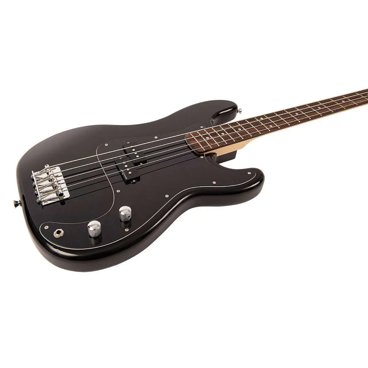 Vintage V40 Coaster Series Bass Guitar Pack ~ Boulevard Black - Richards Guitars Of Stratford Upon Avon