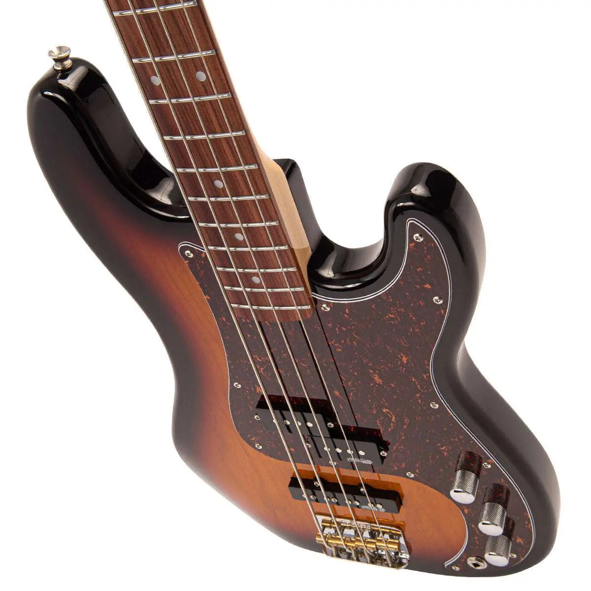 Vintage V42 ReIssued Bass Guitar ~ 3 Tone Sunburst - Richards Guitars Of Stratford Upon Avon