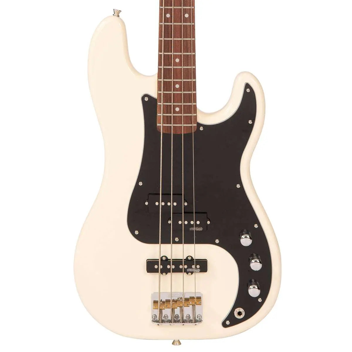 Vintage V42 ReIssued Bass Guitar ~ Vintage White - Richards Guitars Of Stratford Upon Avon