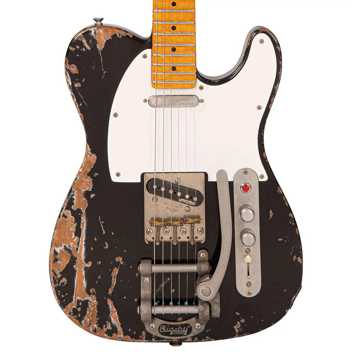 Vintage V52 ProShop Unique - Black Icon with Bigsby - Richards Guitars Of Stratford Upon Avon