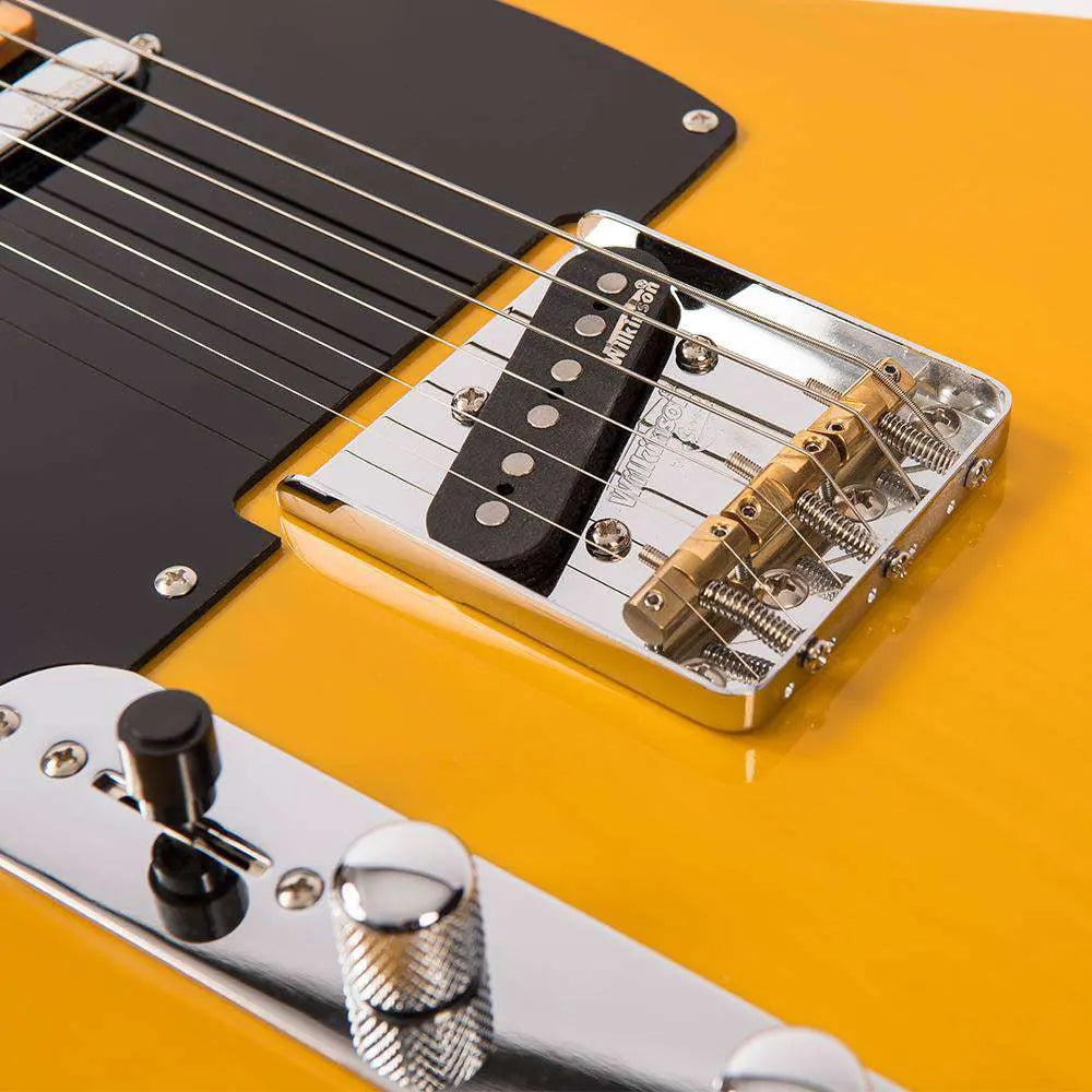 Vintage V52 ReIssued Electric Guitar ~ Left Hand Butterscotch - Richards Guitars Of Stratford Upon Avon
