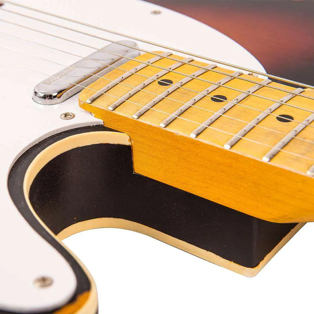 Vintage V59 ICON Electric Guitar ~ Distressed Sunburst - Richards Guitars Of Stratford Upon Avon