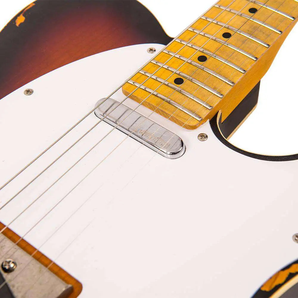 Vintage V59 ICON Electric Guitar ~ Distressed Sunburst - Richards Guitars Of Stratford Upon Avon
