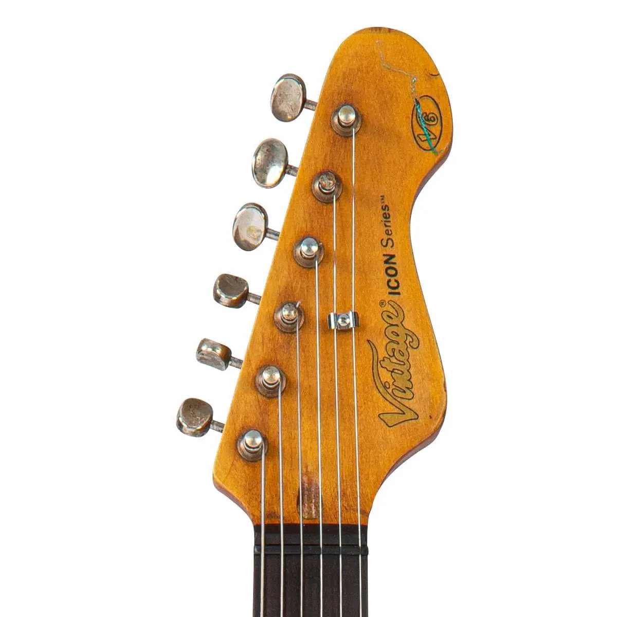 Vintage V6 ProShop Unique ~ Ventura Green over Tobacco Sunburst - Richards Guitars Of Stratford Upon Avon