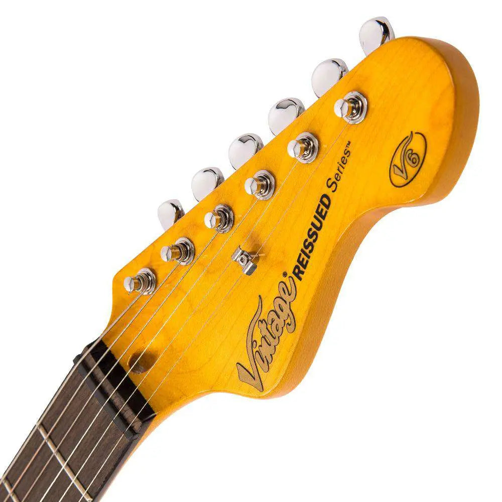 Vintage V6 ReIssued Electric Guitar ~ Boulevard Black - Richards Guitars Of Stratford Upon Avon