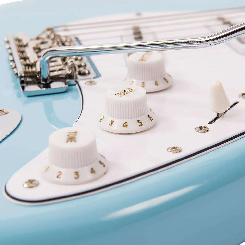 Vintage V6 ReIssued Electric Guitar ~ Laguna Blue - Richards Guitars Of Stratford Upon Avon