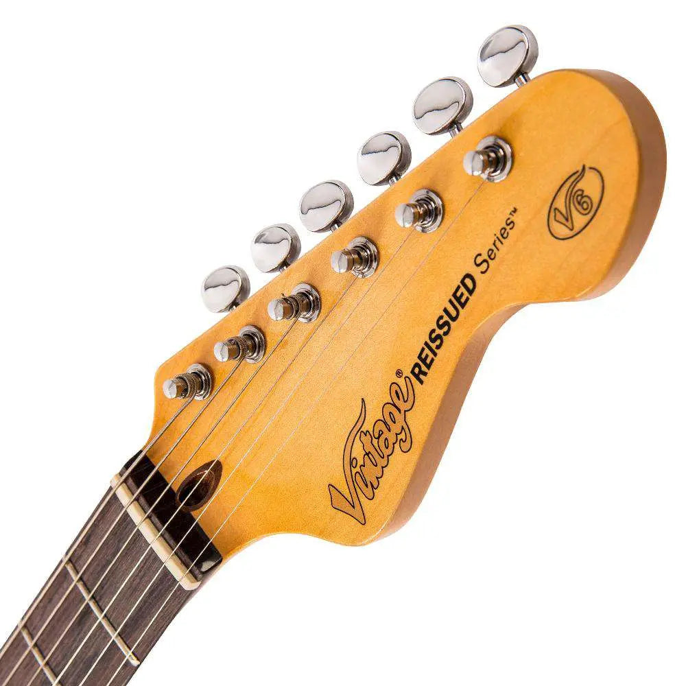 Vintage V6 ReIssued Electric Guitar ~ Sunset Sunburst - Richards Guitars Of Stratford Upon Avon