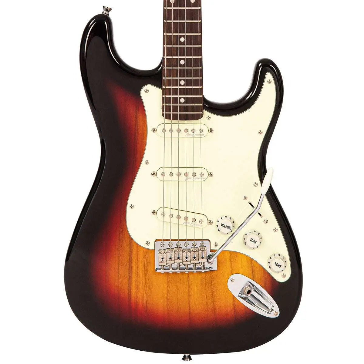 Vintage V60 Coaster Series Electric Guitar ~ 3 Tone Sunburst - Richards Guitars Of Stratford Upon Avon