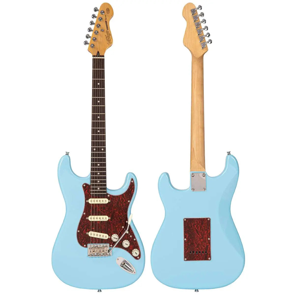Vintage V60 Coaster Series Electric Guitar ~ Laguna Blue - Richards Guitars Of Stratford Upon Avon