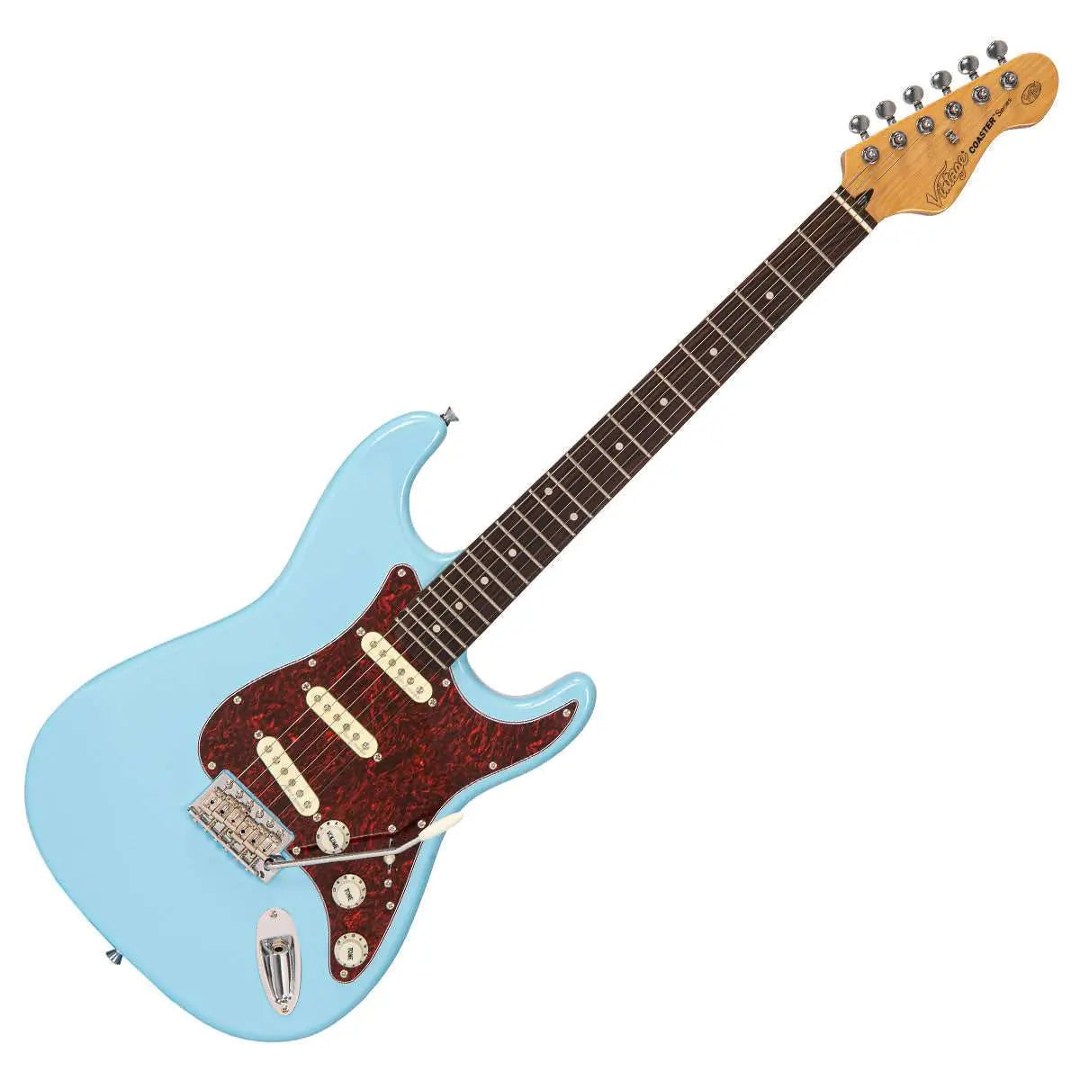 Vintage V60 Coaster Series Electric Guitar Pack ~ Laguna Blue - Richards Guitars Of Stratford Upon Avon