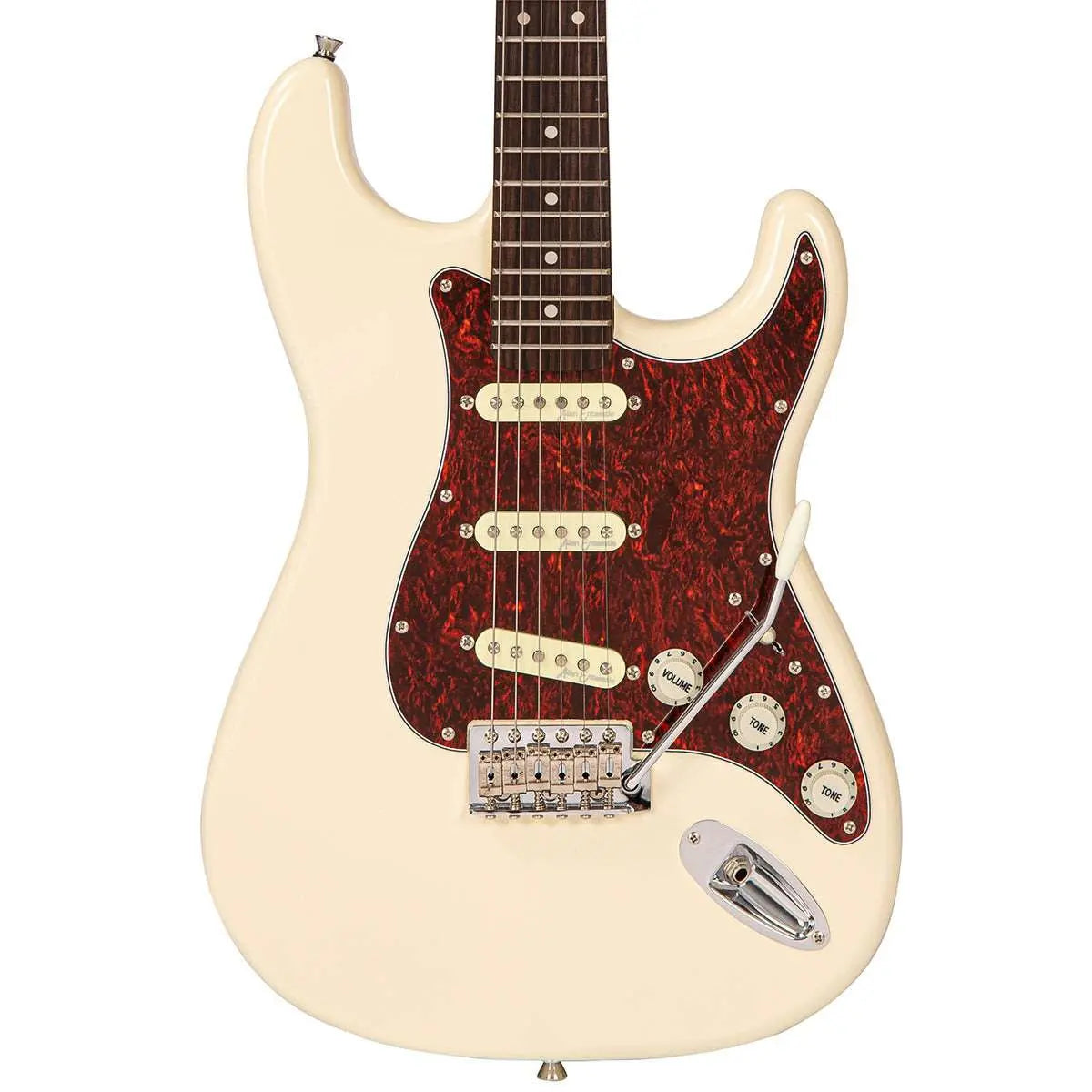 Vintage V60 Coaster Series Electric Guitar ~ Vintage White - Richards Guitars Of Stratford Upon Avon