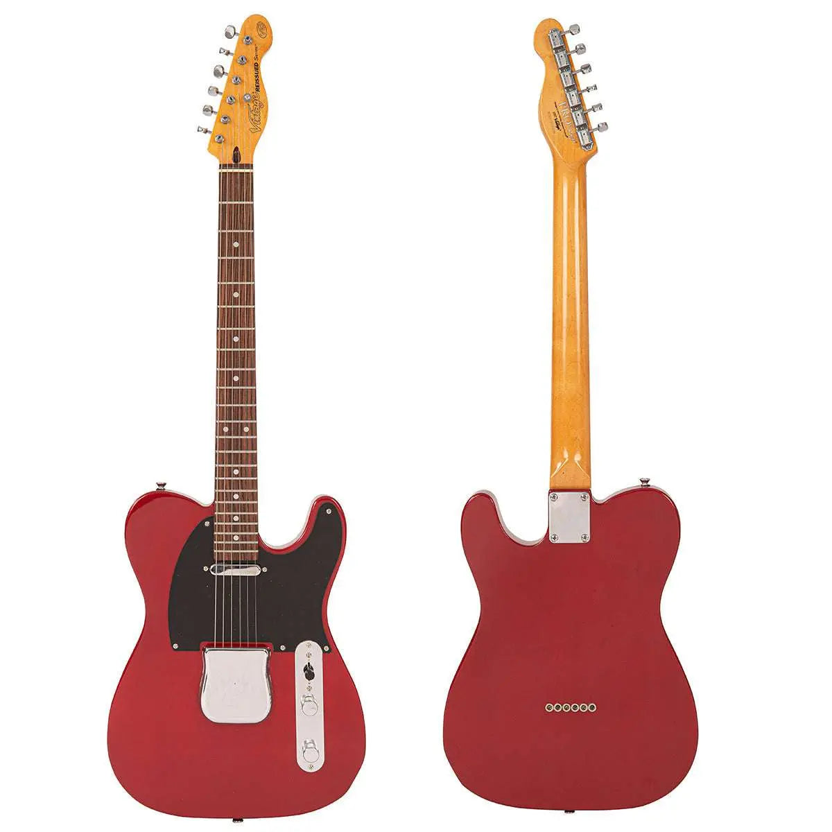 Vintage V62 ProShop Unique ~ Metallic Burgundy - Richards Guitars Of Stratford Upon Avon