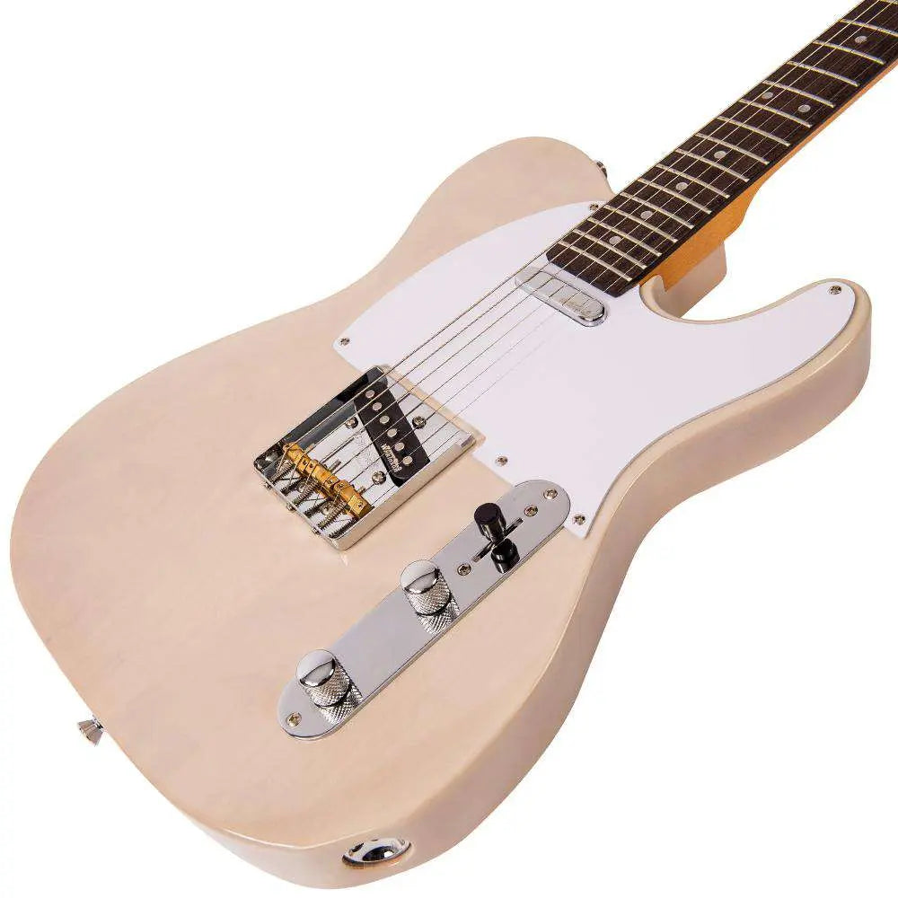 Vintage V62 ReIssued Electric Guitar ~ Ash Blonde - Richards Guitars Of Stratford Upon Avon