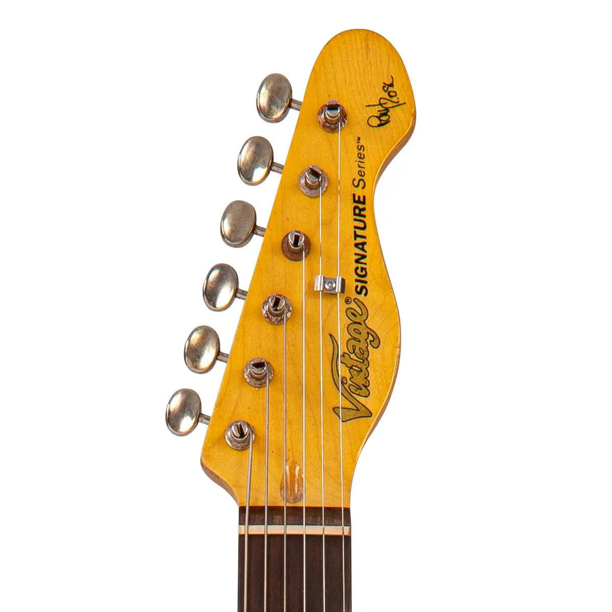 Vintage V66 Paul Rose Signature Electric Guitar ~ Distressed Gun Hill Blue - Richards Guitars Of Stratford Upon Avon