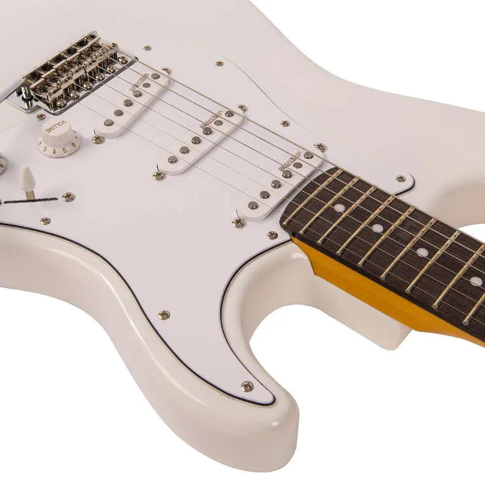 Vintage V6JMH ReIssued Electric Guitar ~ Olympia White 'Fillmore' - Richards Guitars Of Stratford Upon Avon